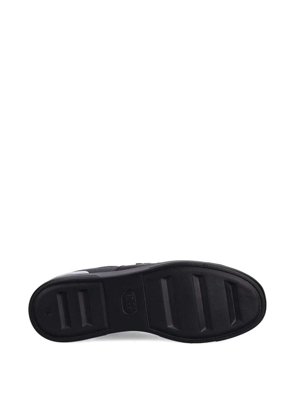 embossed-logo lace-up sneakers - 4