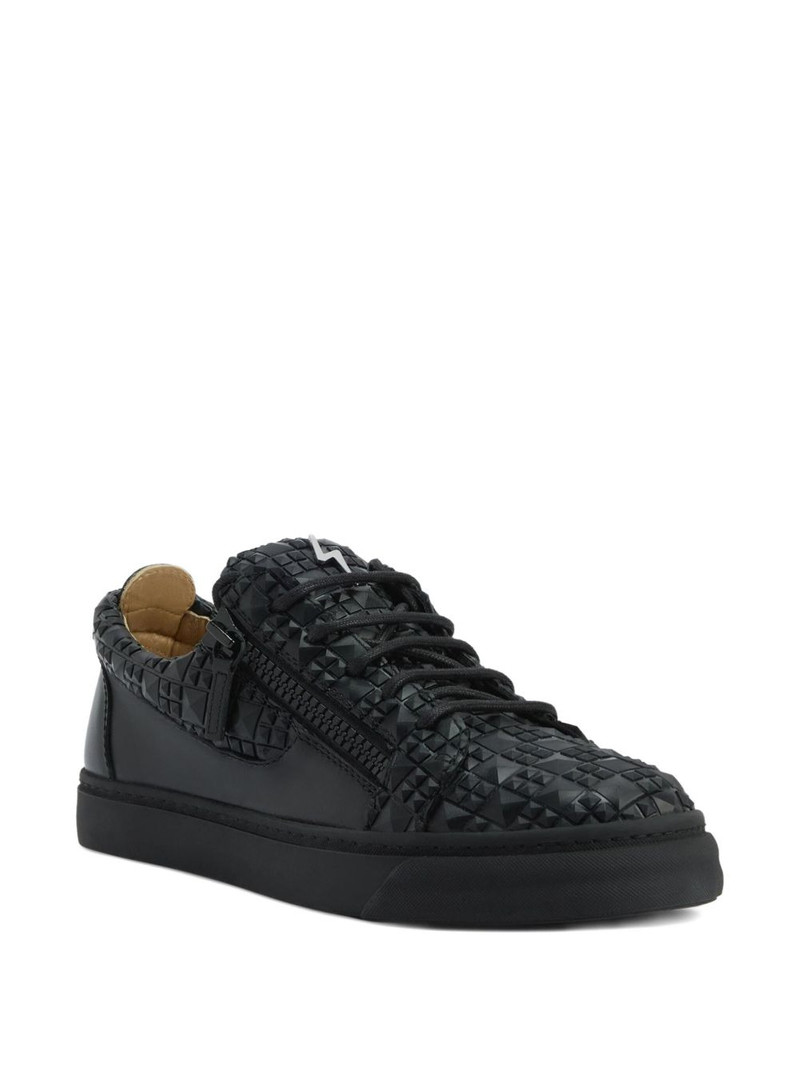 Giuseppe Zanotti The Manhattan zip-detail woven sneakers outlook