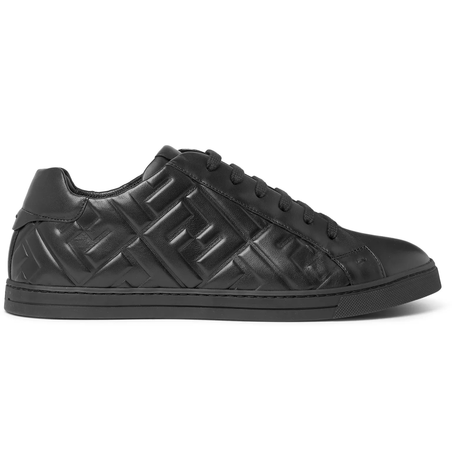 Logo-Embossed Leather Sneakers - 7