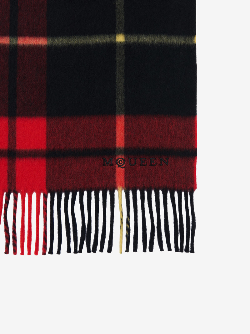 Wool Cashmere Tartan Scarf 3