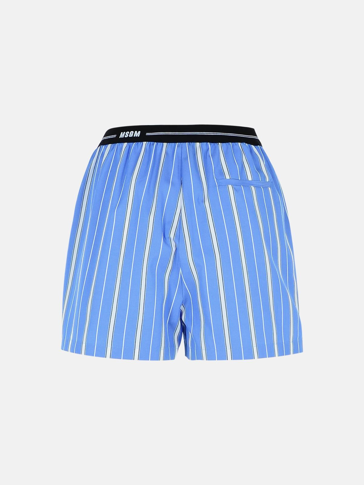 BLUE COTTON SHORTS - 3