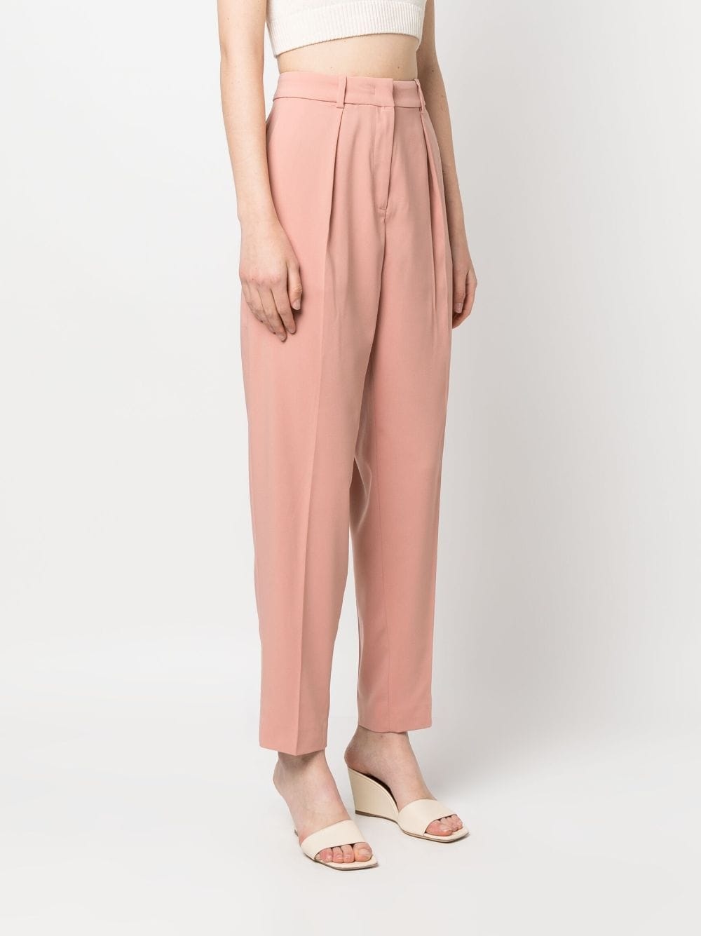 high-waisted tapered trousers - 3