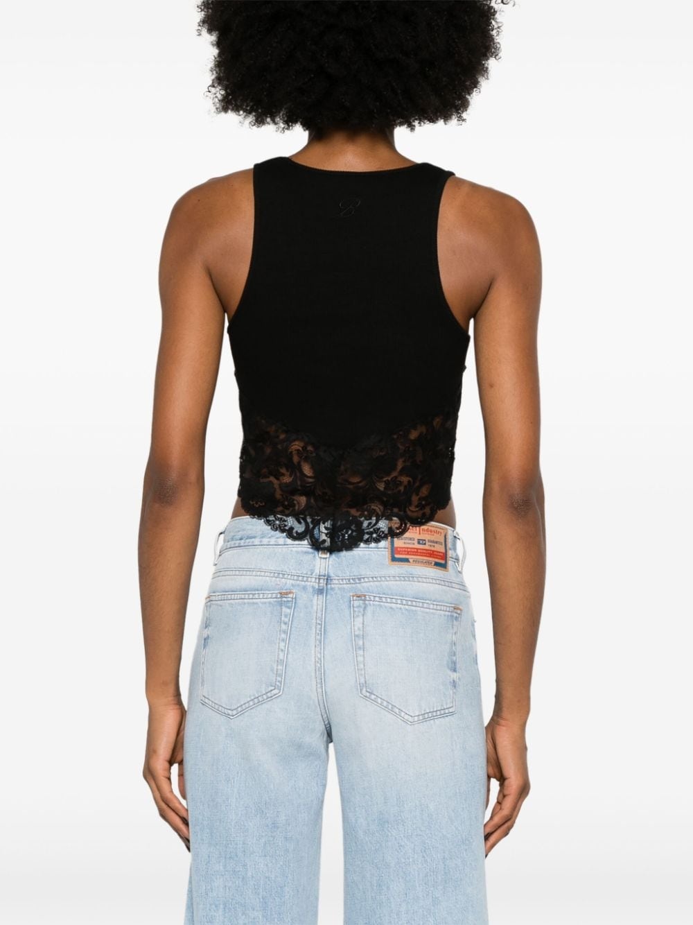 lace-detailed tank top - 4