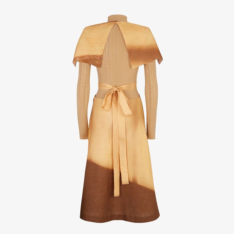 Yellow linen dress - 2