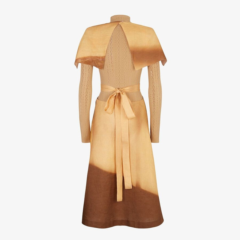 FENDI Yellow linen dress outlook