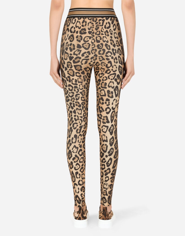 Leopard-print spandex/jersey leggings - 2