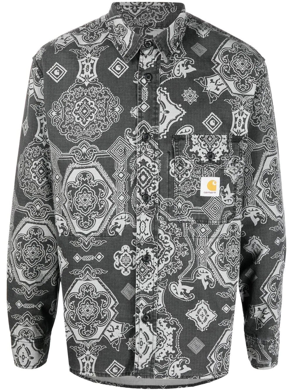 Verse motif-print shirt - 1