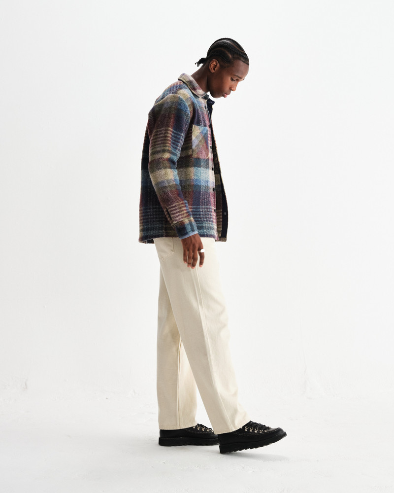 Whiting - Blue And Multicolour Check Wool Overshirt 5