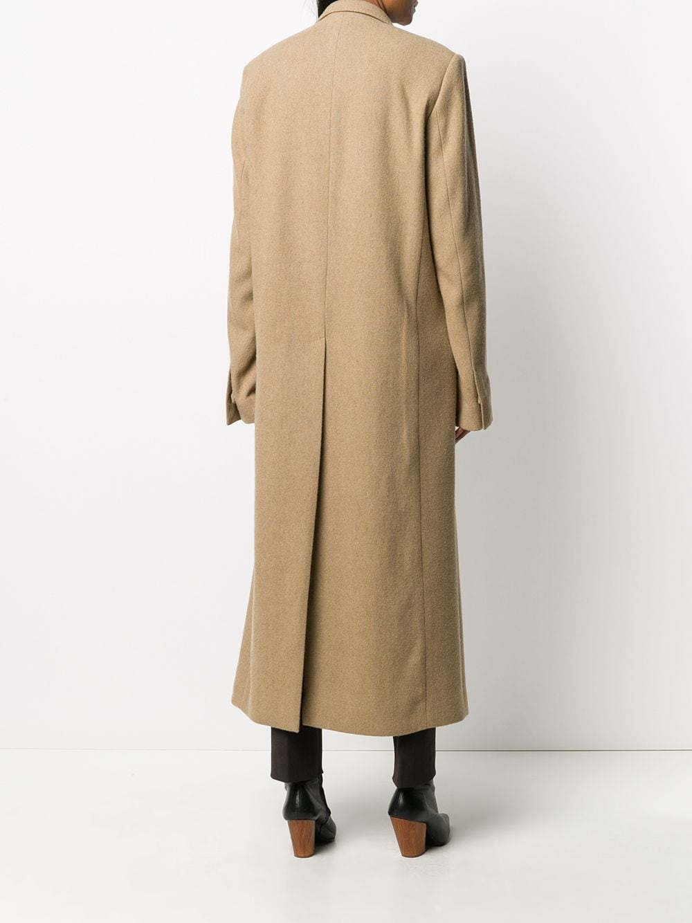 single-breasted long coat - 4