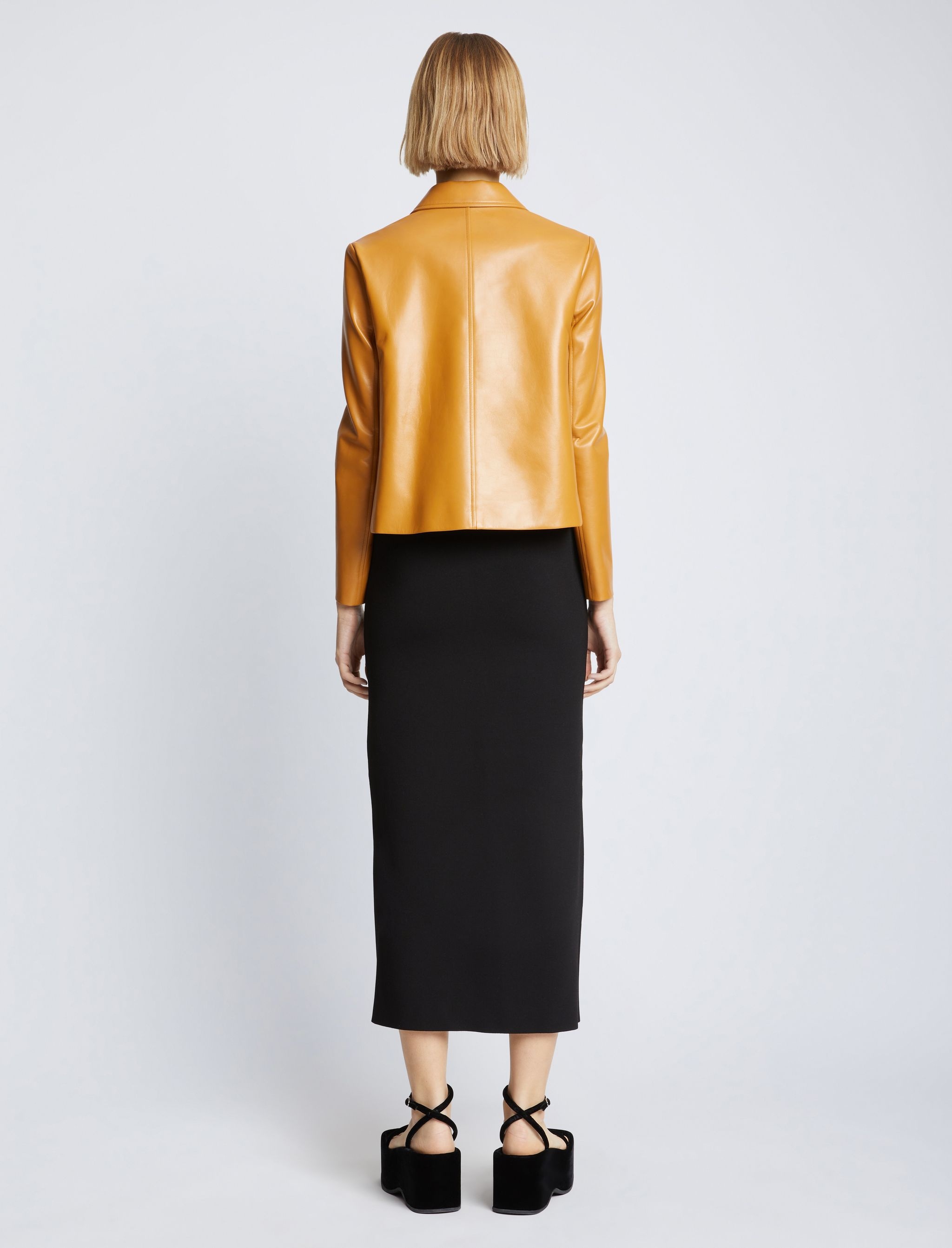 Glossy Leather Jacket - 5