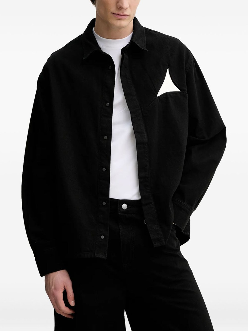 triangle-detail shirt jacket 1