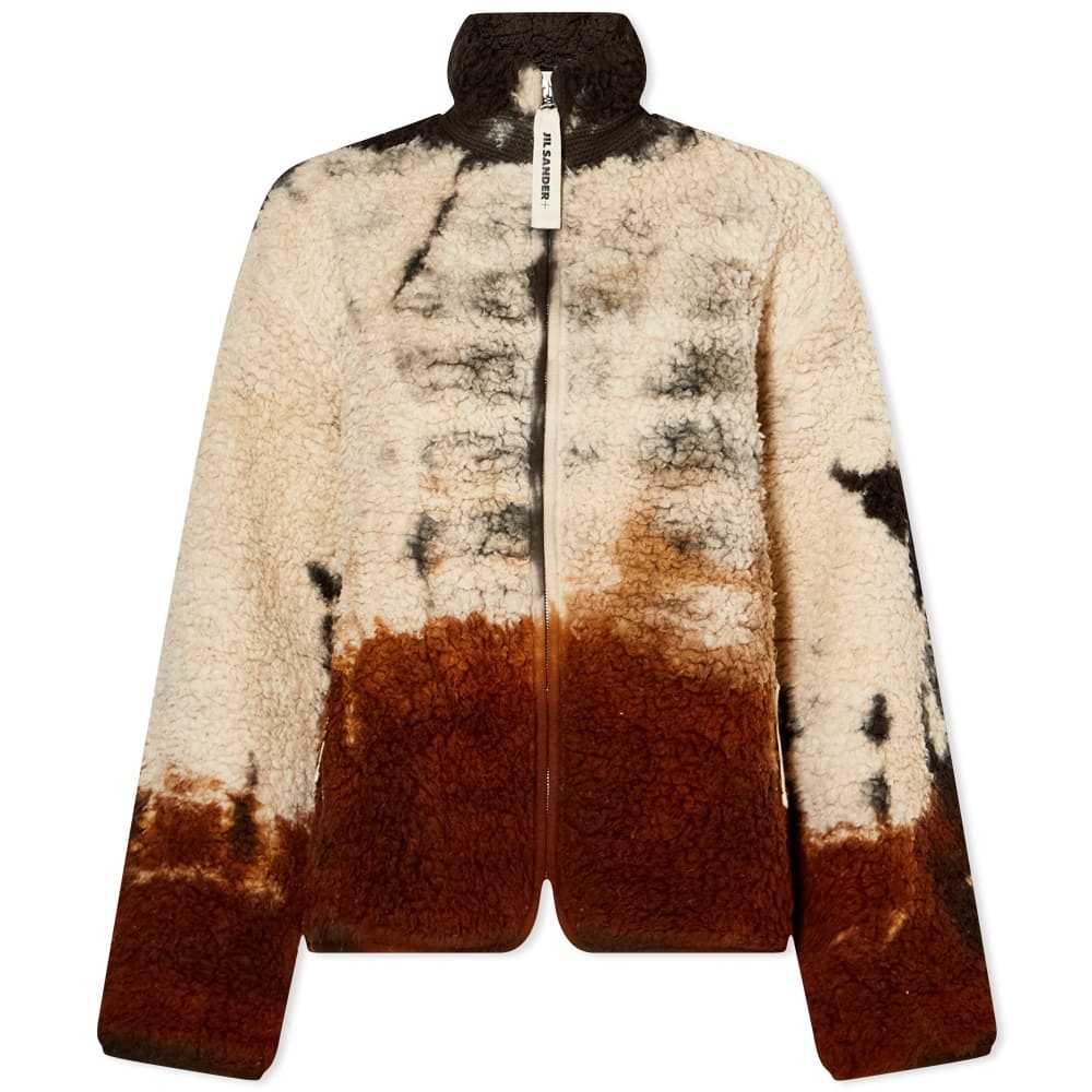 Jil Sander Plus High Neck Zip Up In Tie Dye - 1
