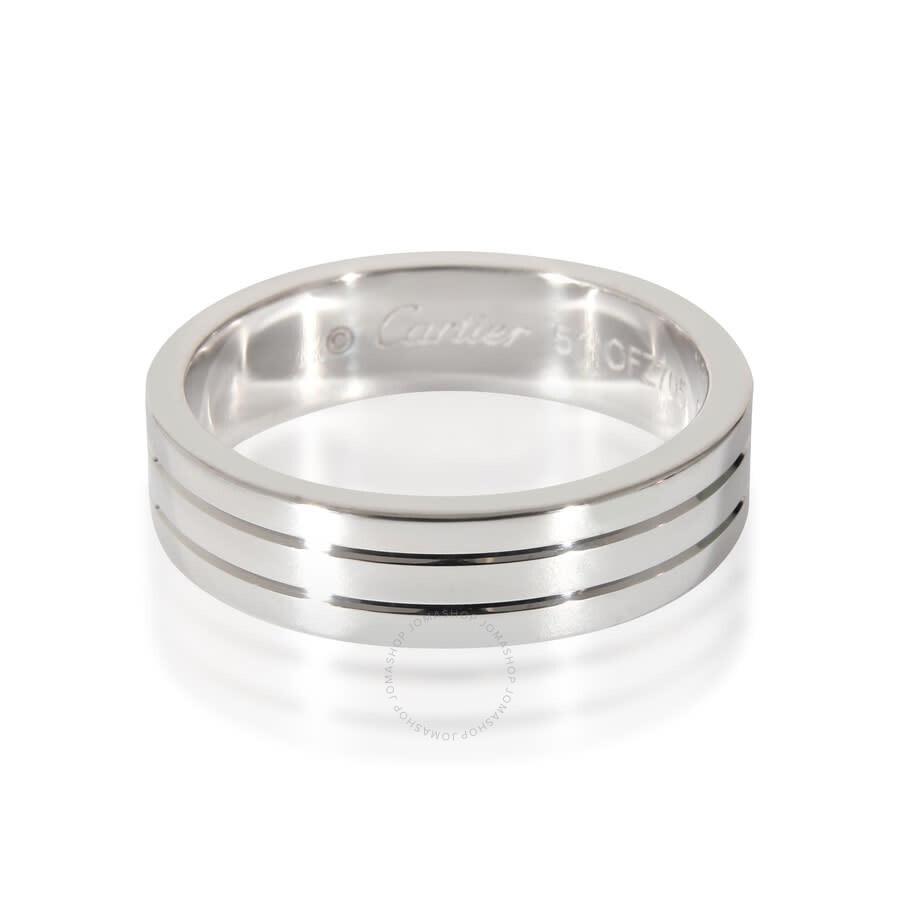 Pre-Owned Cartier Vendome Louis Cartier Wedding Band in 18K White Gold - 2