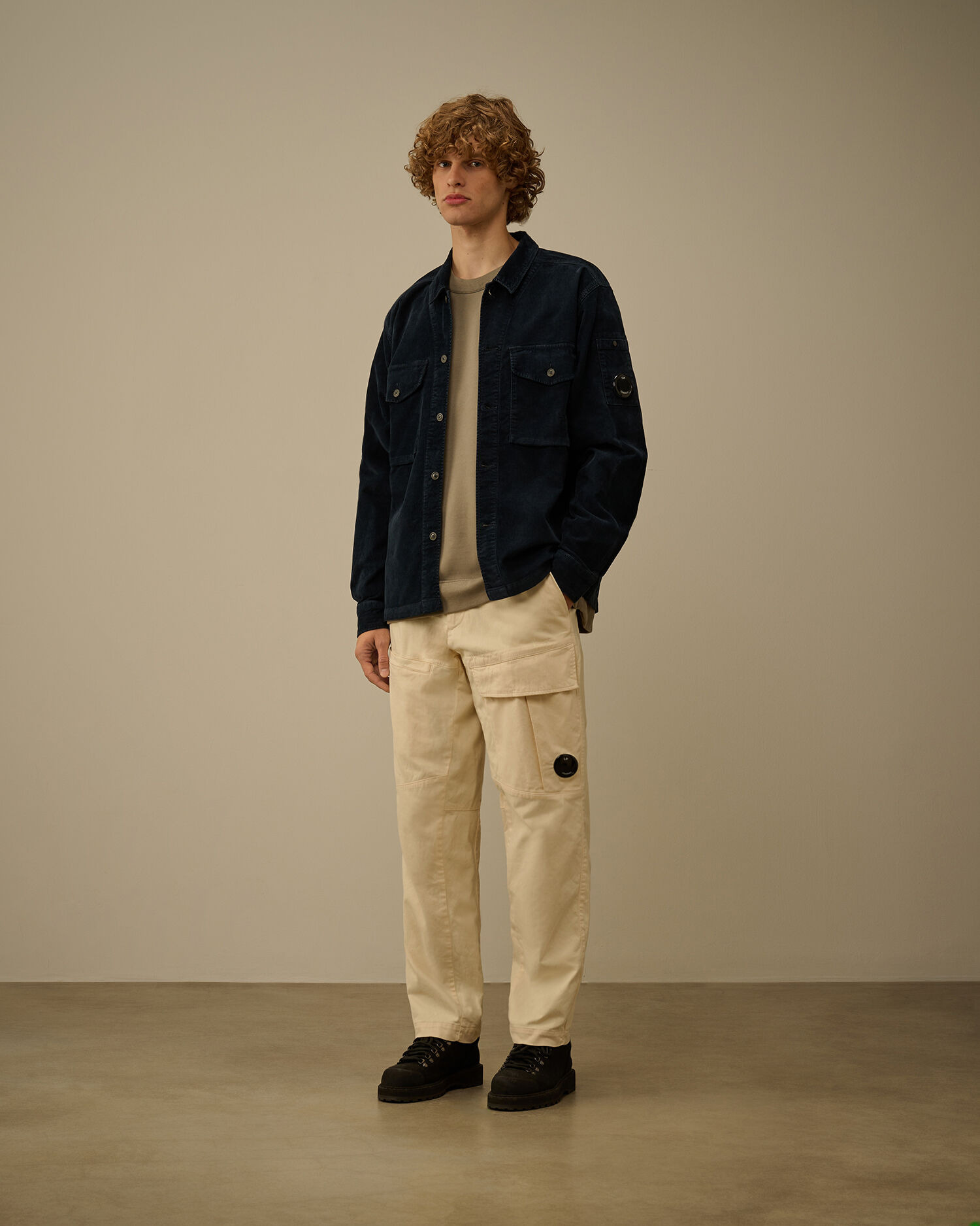 Brushed and Emerized Diagonal Fleece Boxy Crewneck Sweatshirt - 2