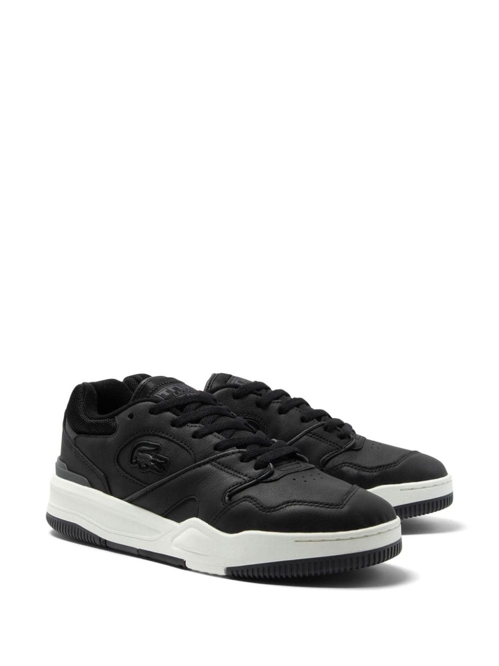 Lineshot panelled leather sneakers - 2
