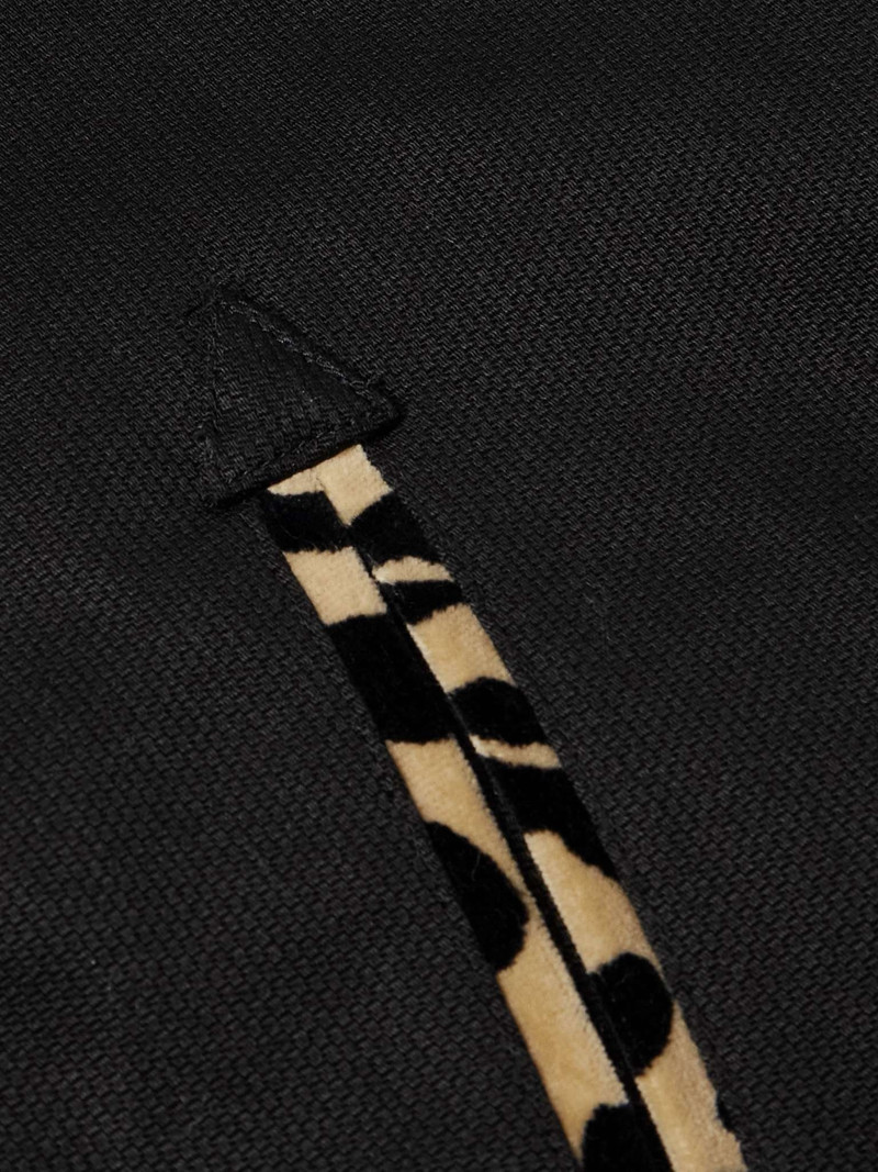 Leopard-Print Velvet-Trimmed Padded Cotton-Canvas Western Jacket 3