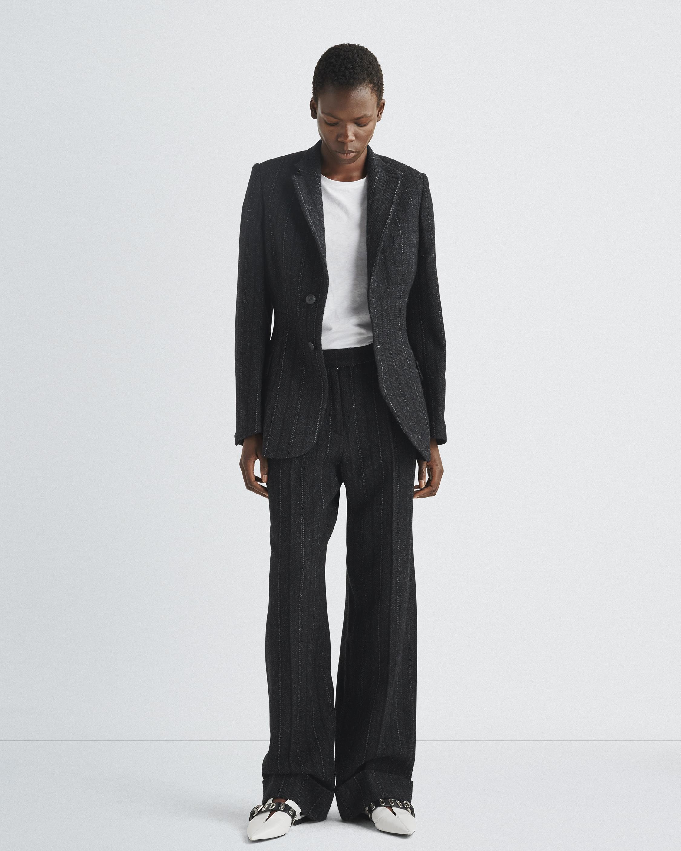 Laurence Striped Wool Blazer
Tailored Fit - 6