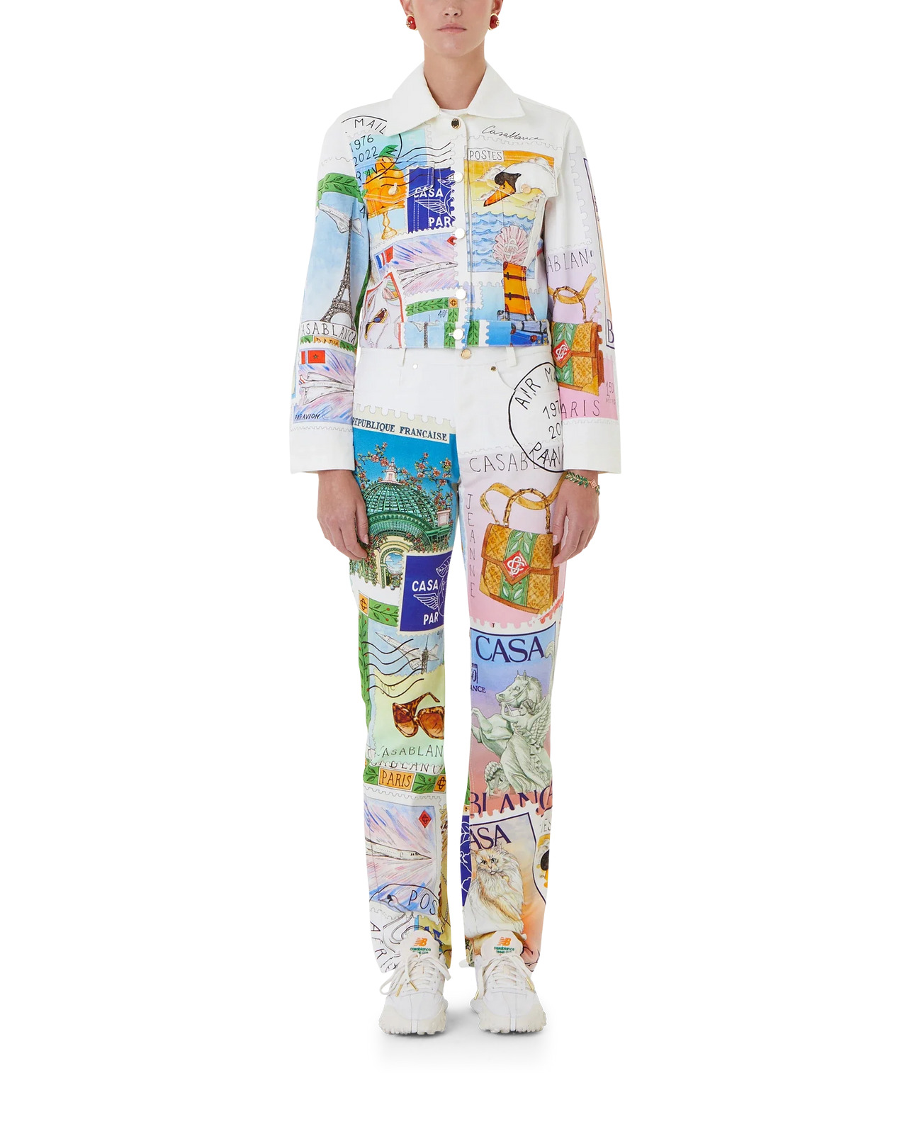 Souvenirs De Vacances Classic Printed Denim Jacket - 2