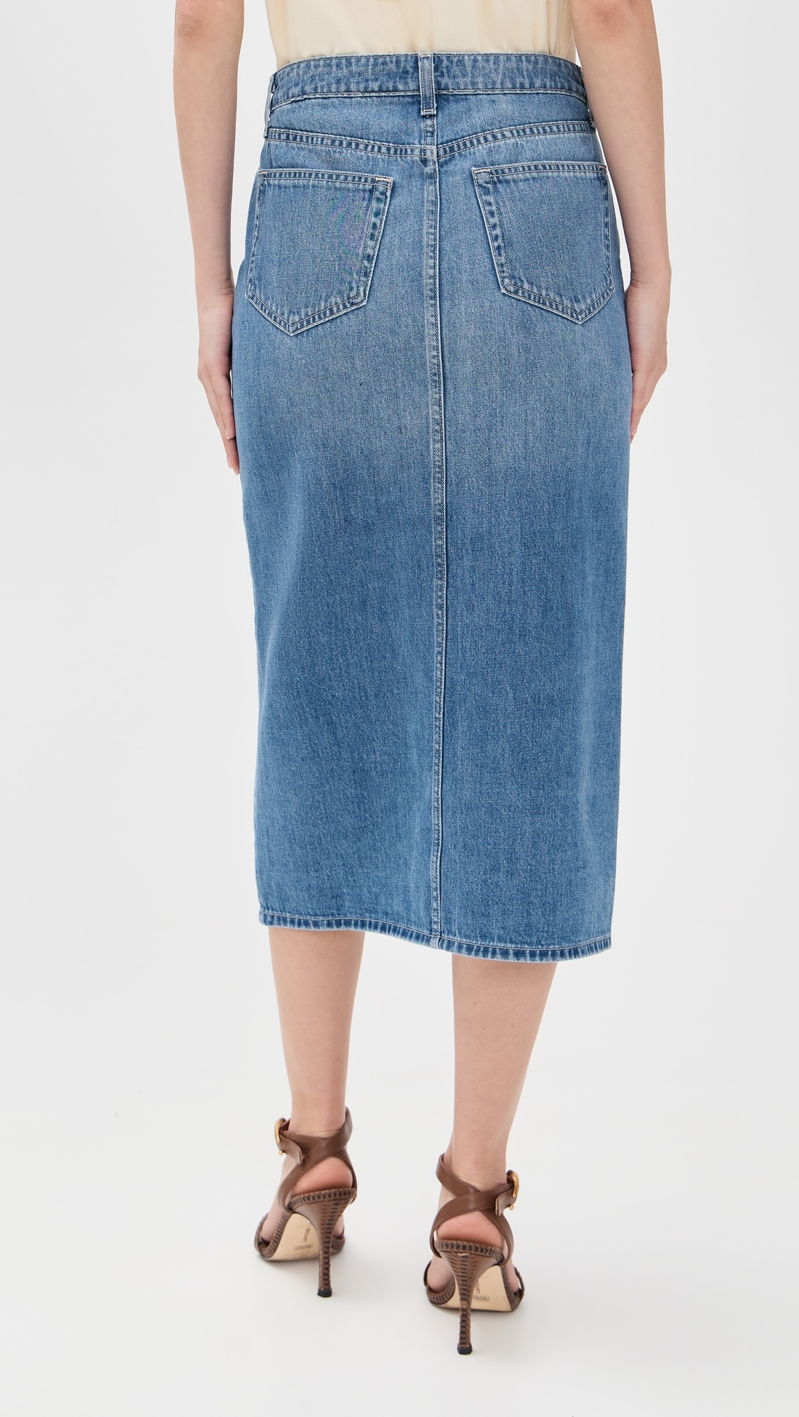Kathleen Button Front Midi Skirt - 2