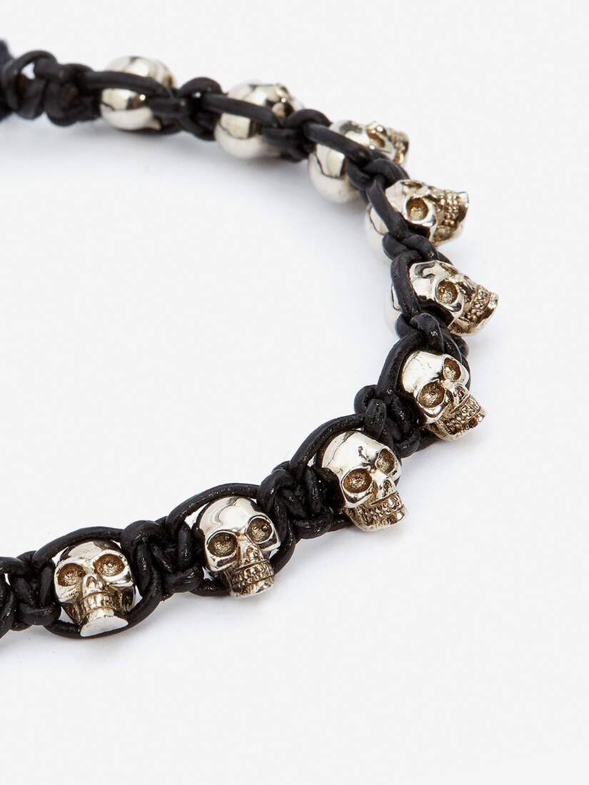 Multi Skull Bracelet in Black - 3