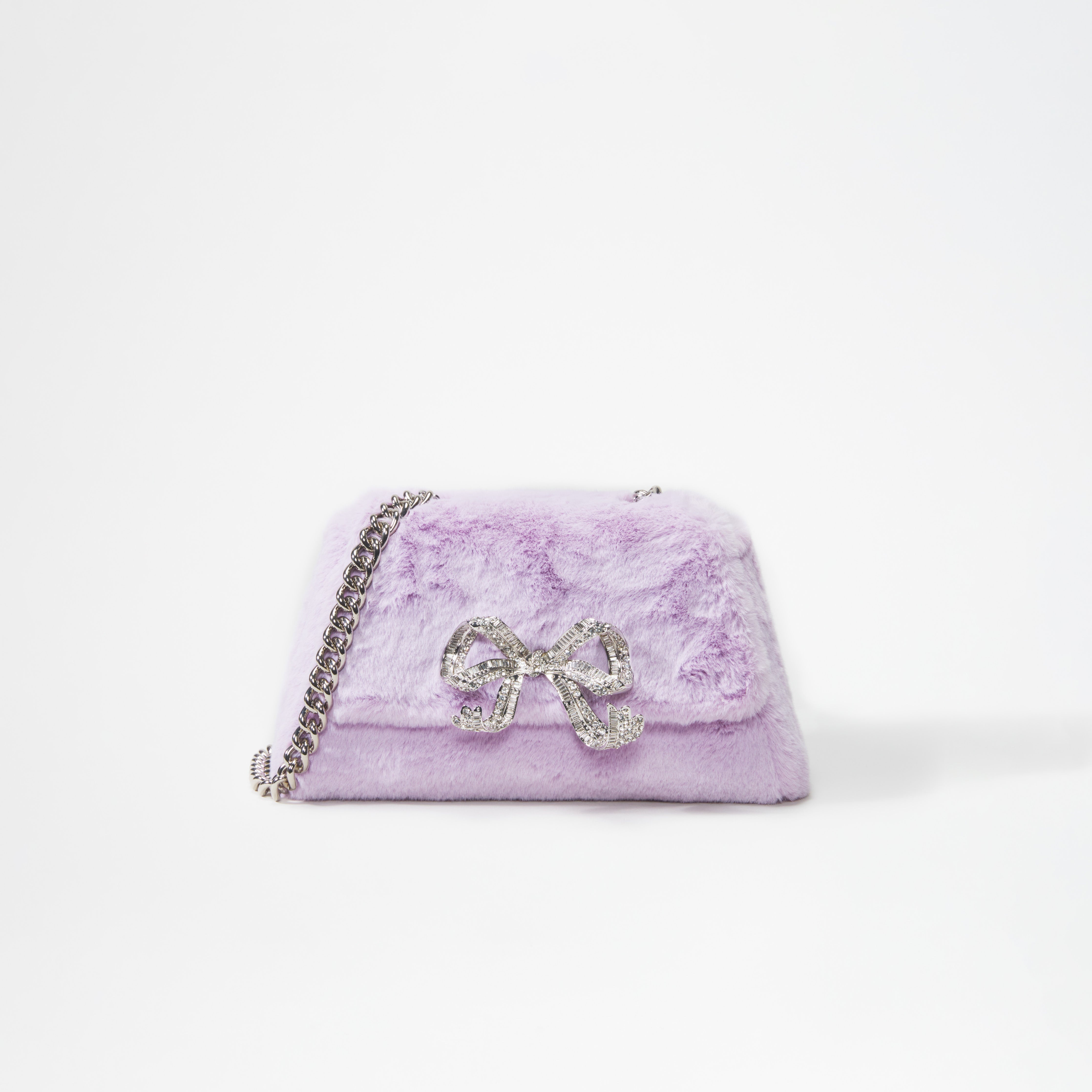 Lilac Fluffy Bow Mini Bag - 1