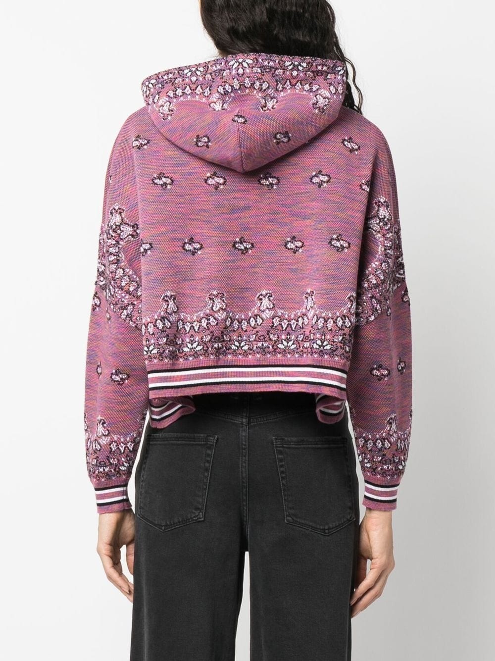 Space Dye Bandana knit hoodie - 4