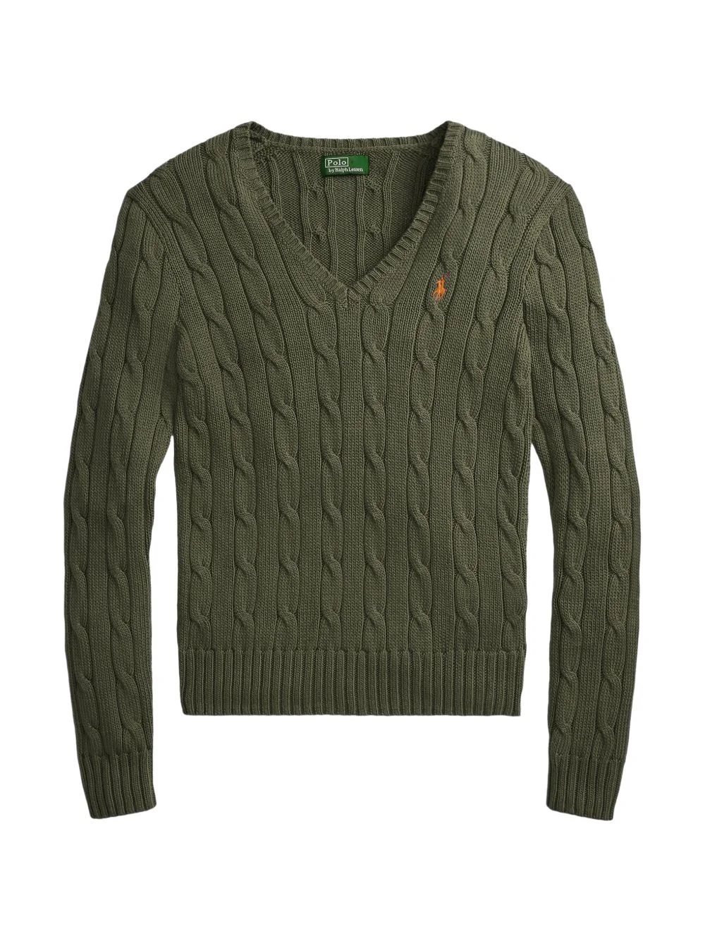 cable-knit V-neck sweater - 1