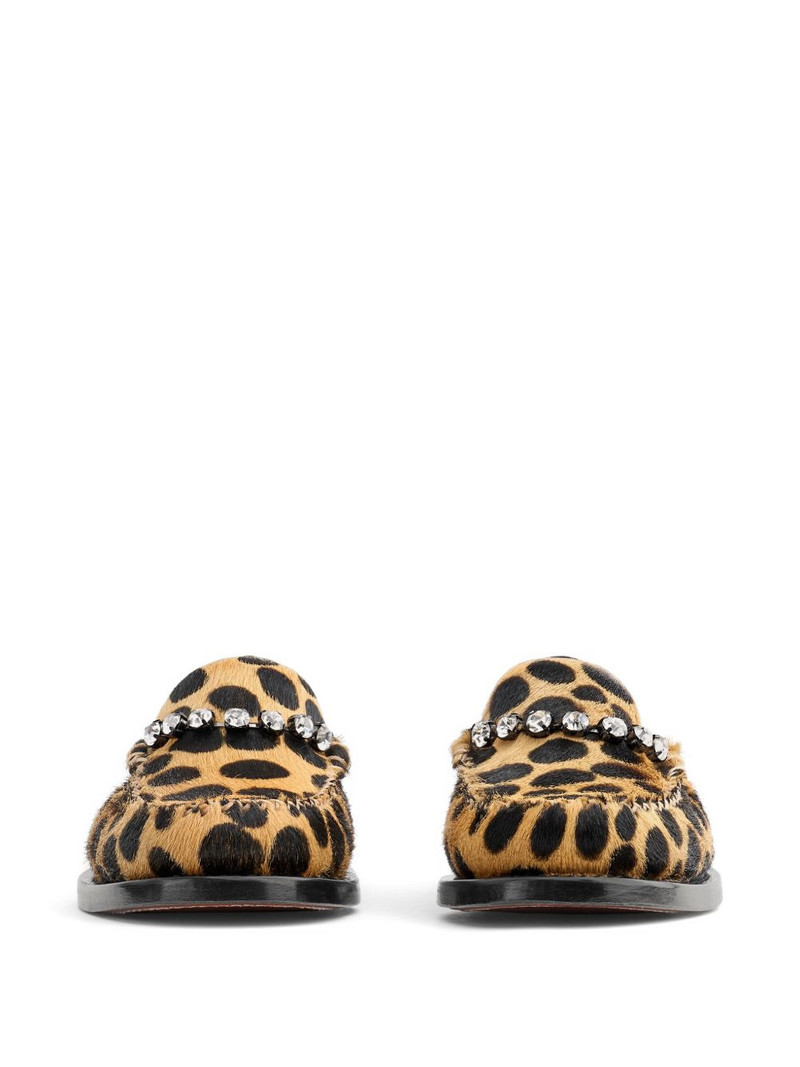 leather jewelled loafers 4