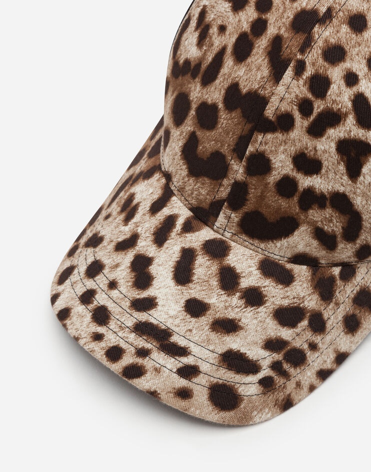 Stretch cotton baseball cap with leopard print - 2