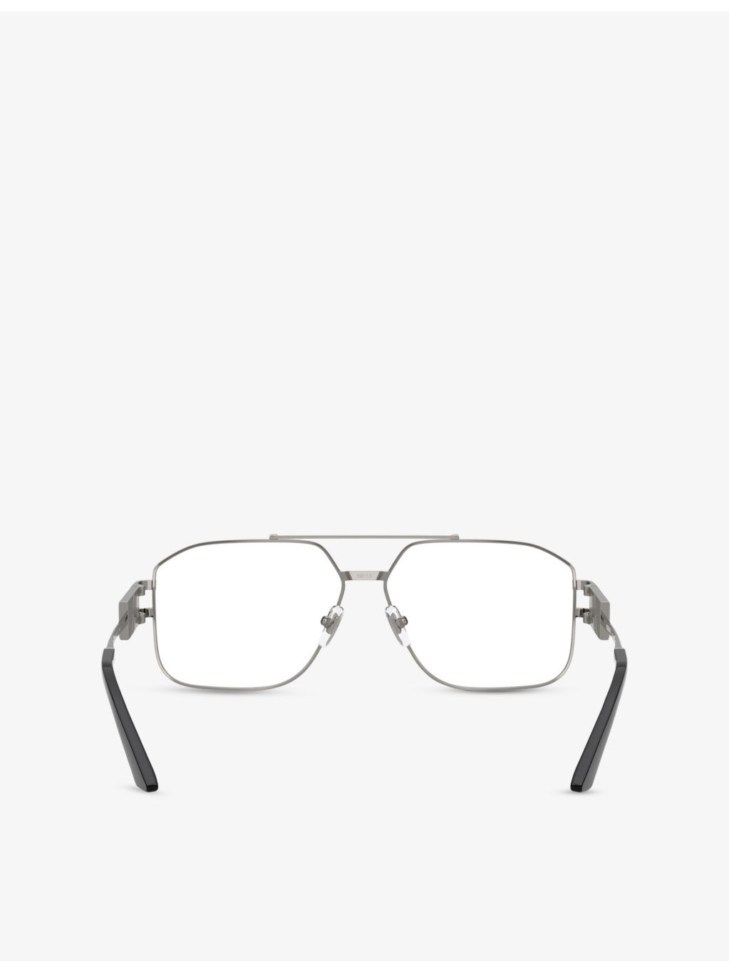 0VE1302 Rectangle Clear Metal Glasses - 3