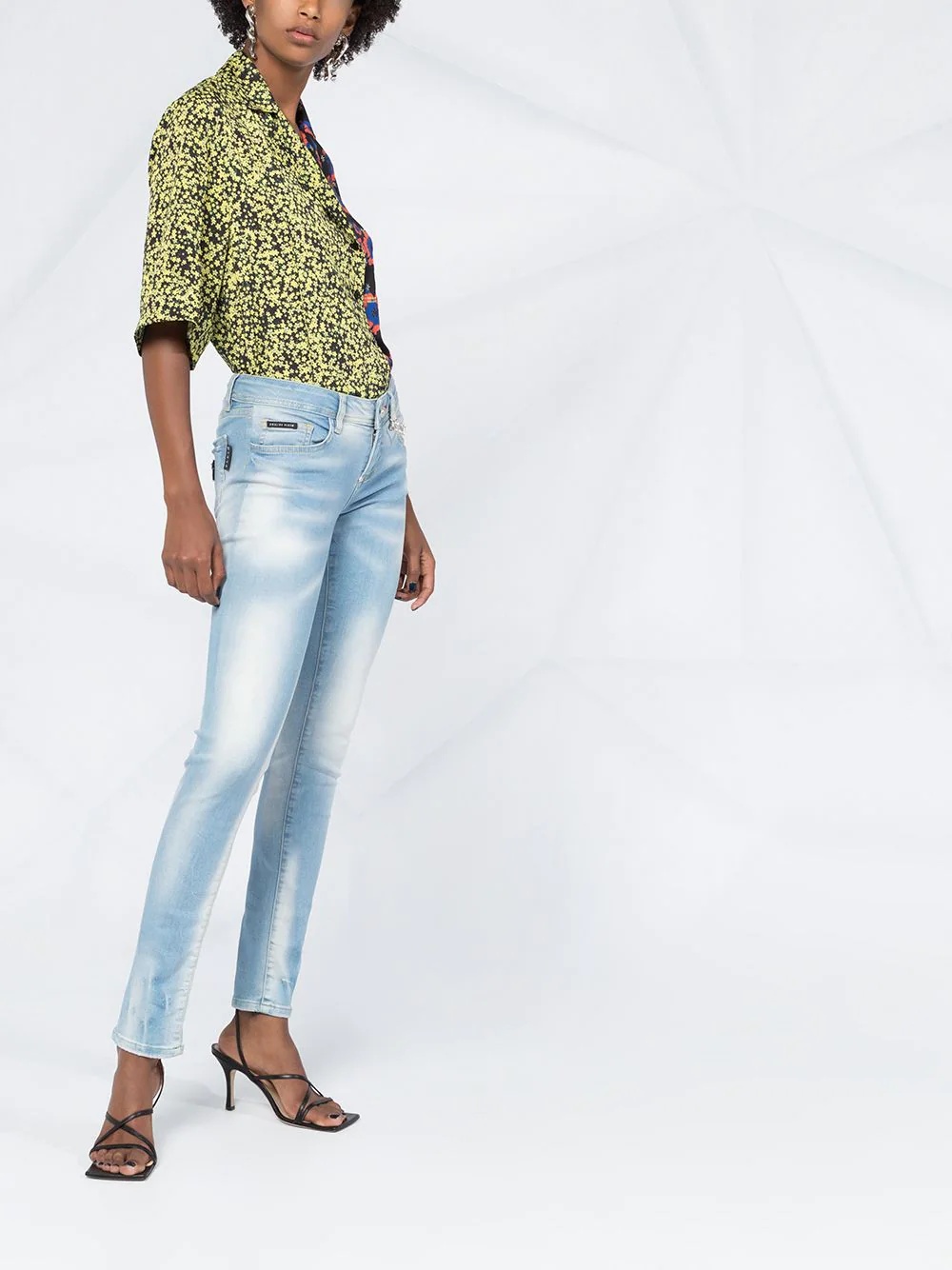 high rise skinny fit jeggings - 12