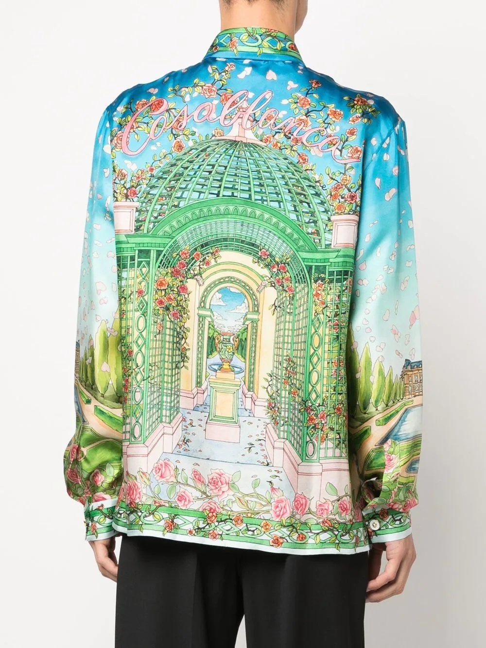 Dream House print silk shirt - 4