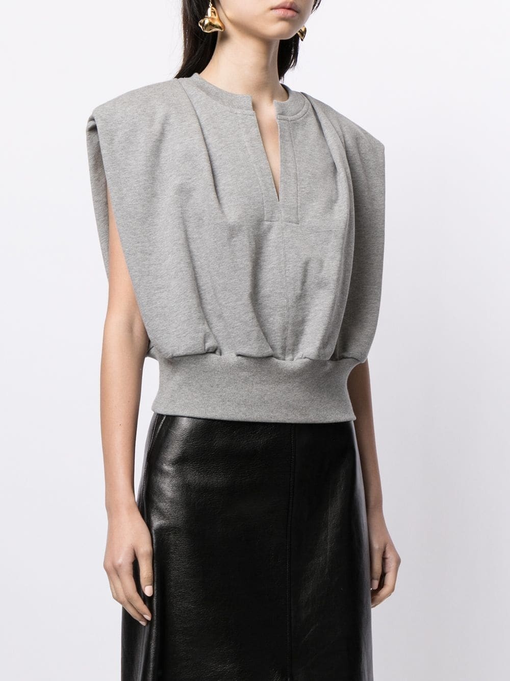 sleeveless French Terry top - 3