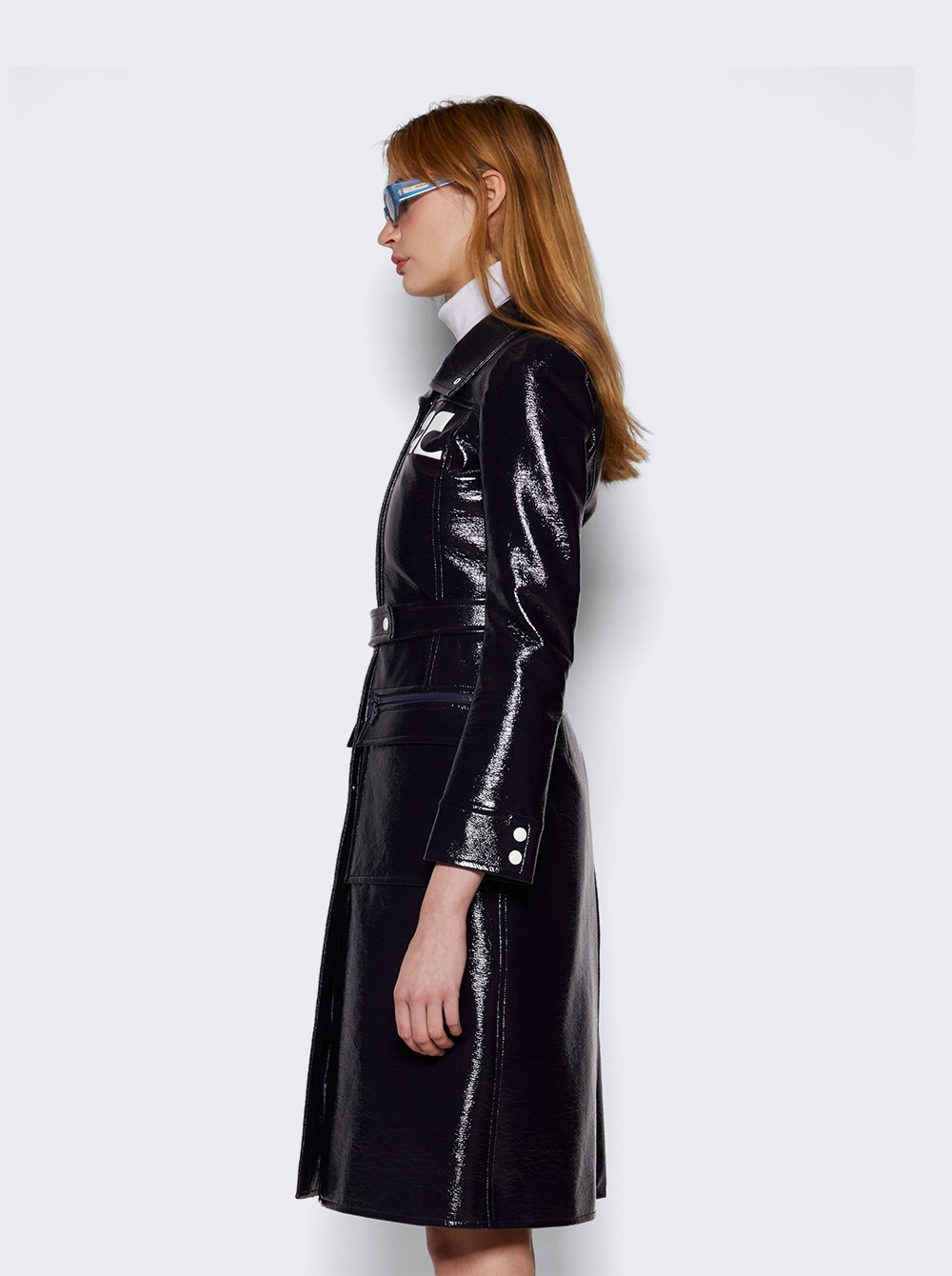 Reedition Vinyl Trench Coat Navy - 4