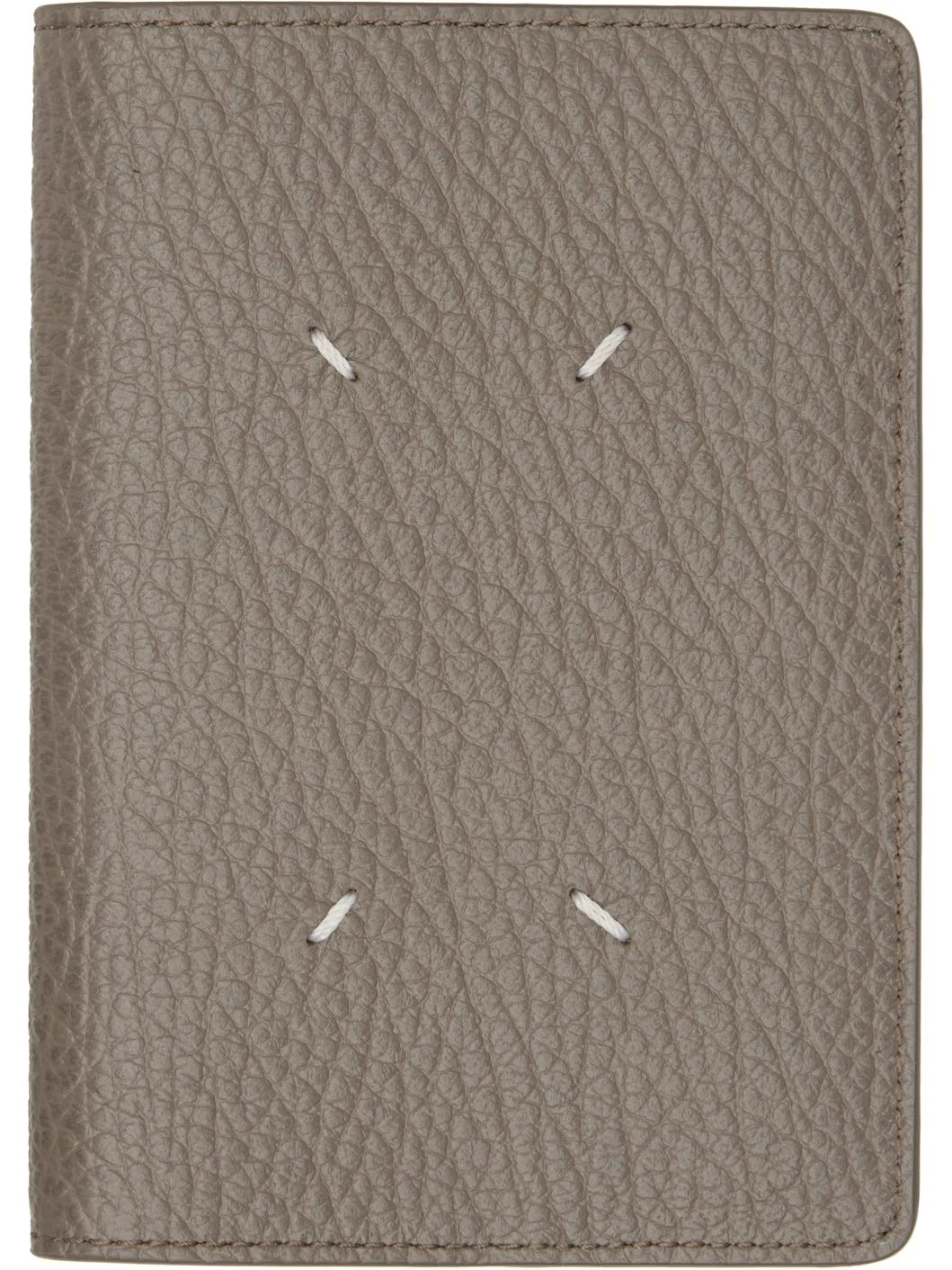 Taupe Four Stitches Passport Holder - 1