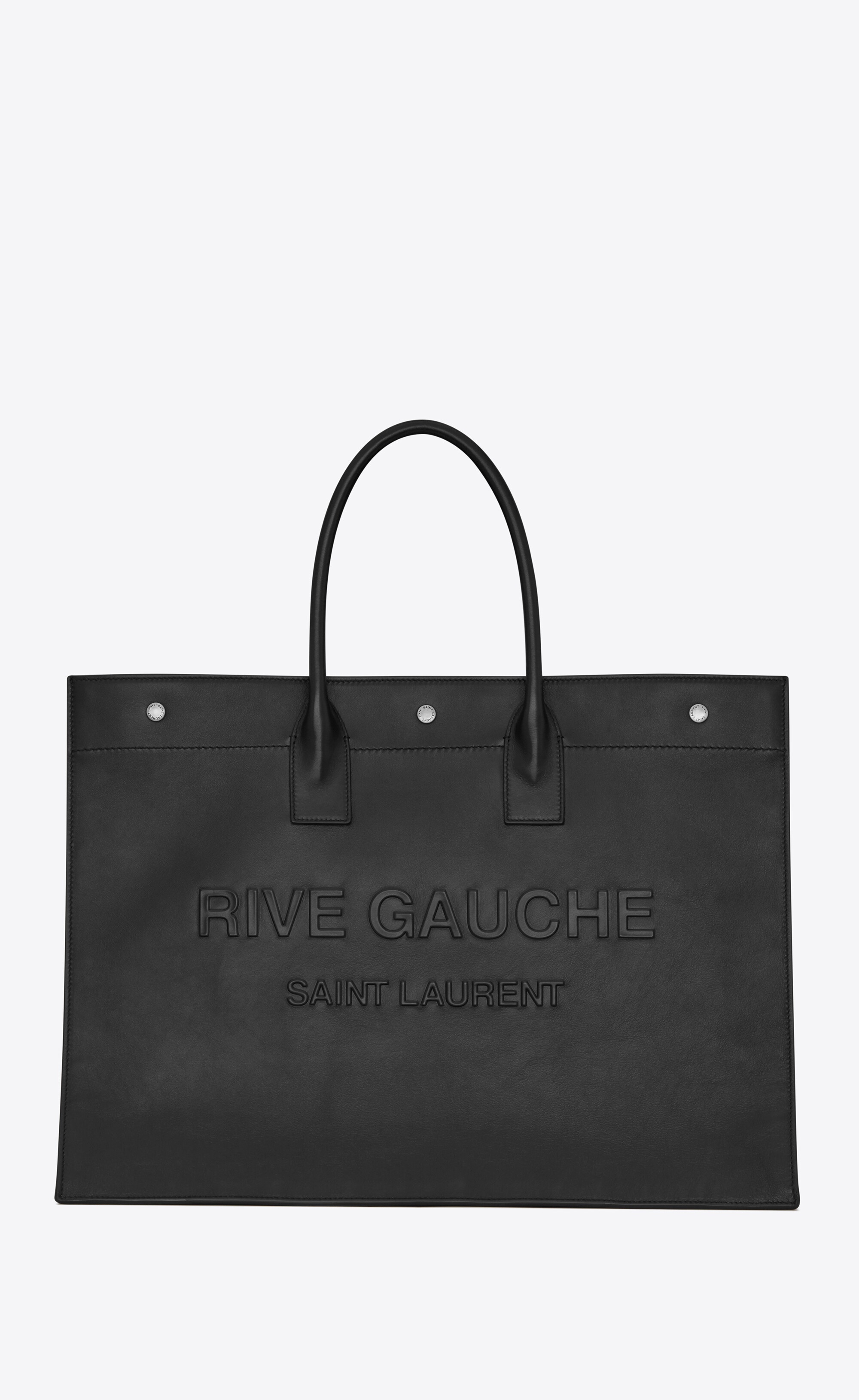 rive gauche large tote bag in smooth leather - 1