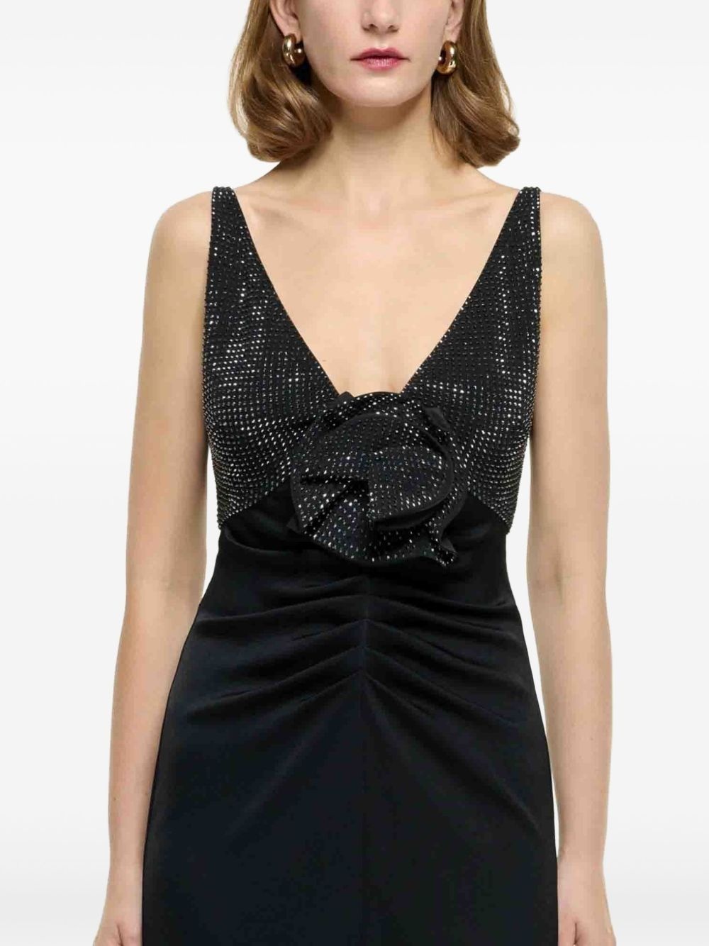 rhinestone-embellished evening gown - 4