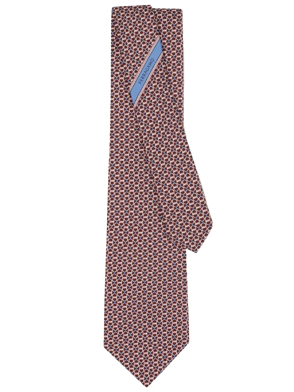 silk tie with Gancini print - 1