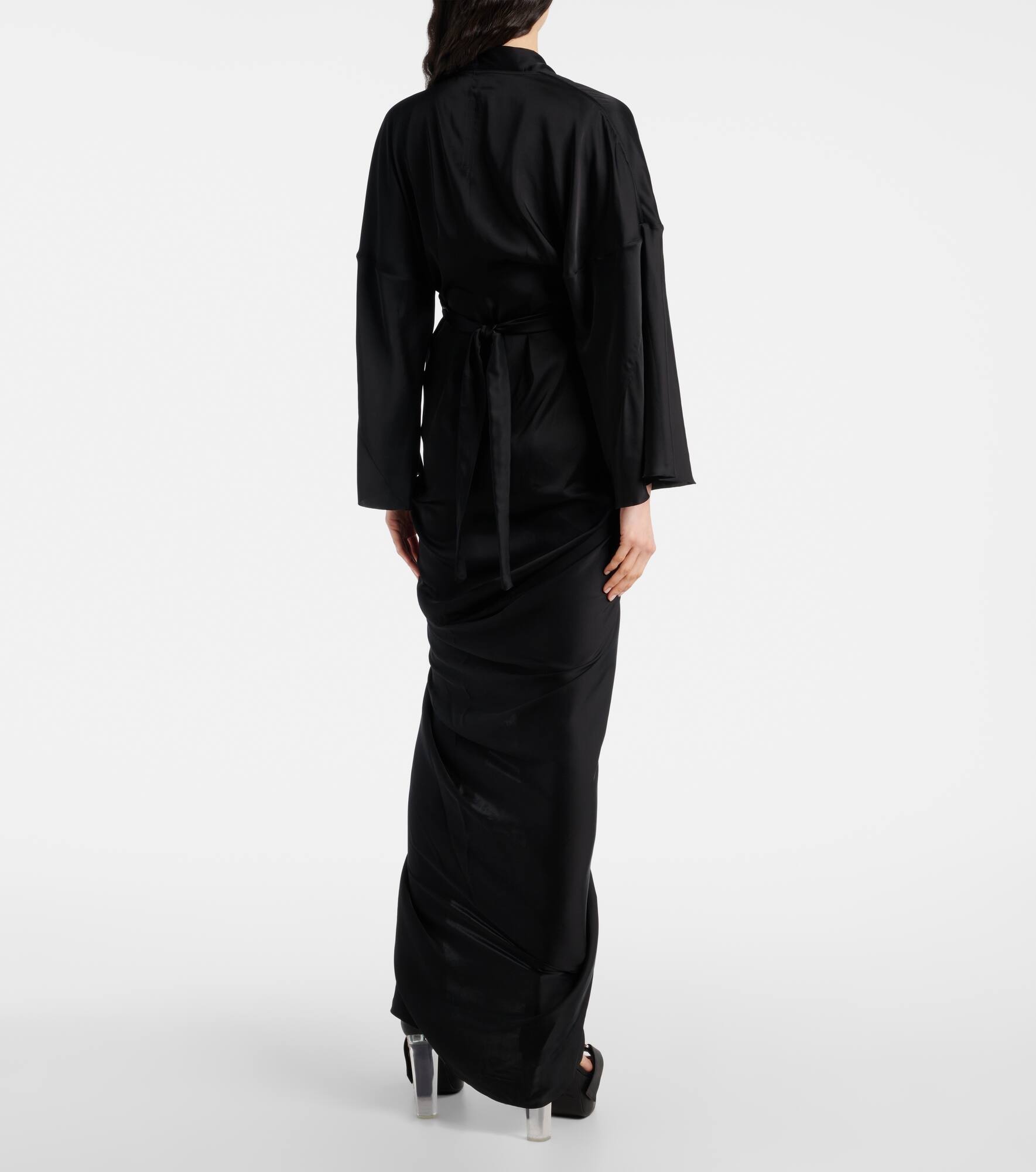 Hollywood charmeuse wrap dress - 3