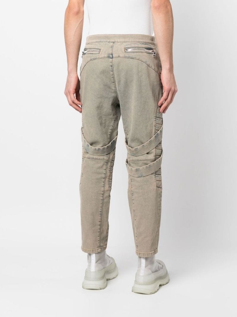strap-design slim-fit jeans - 4