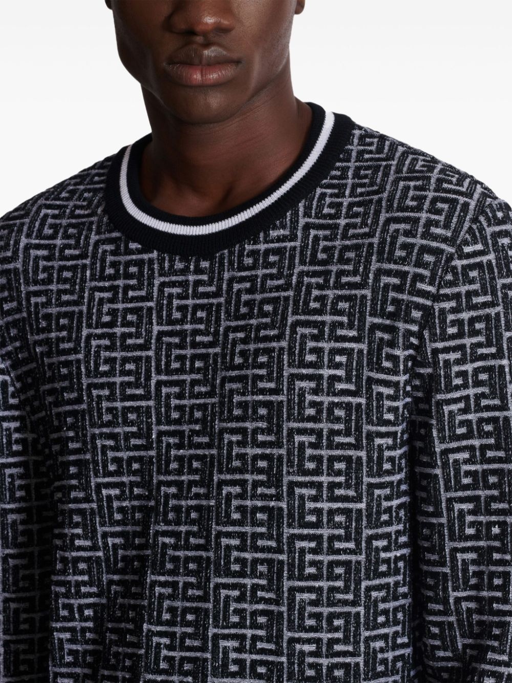 patterned-jacquard sweater - 7
