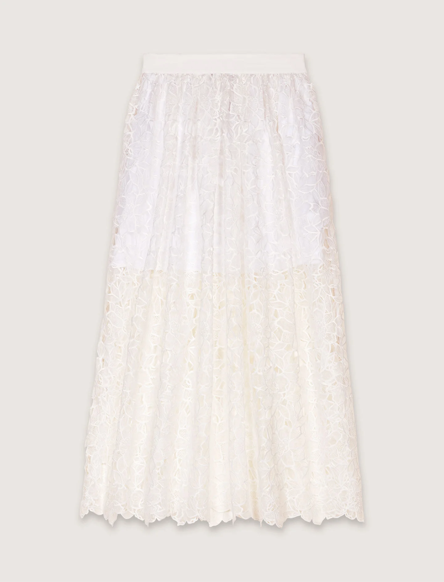 Floral lace maxi skirt - 1
