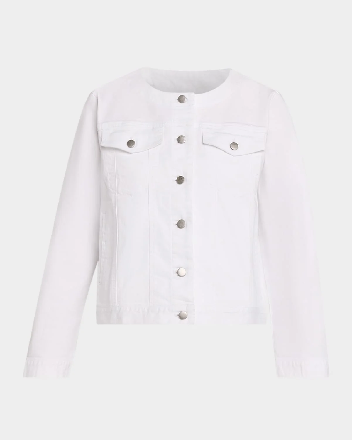 Button-Down Organic Cotton Denim Jacket - 1