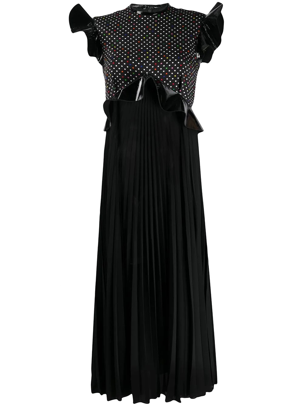 polka dot pleated dress - 1