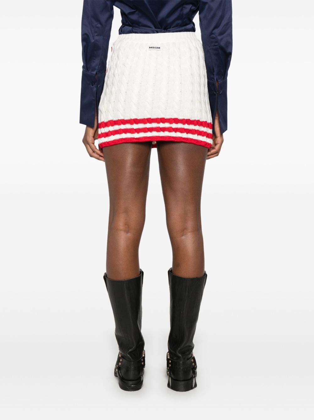 cable-knit mini skirt - 4