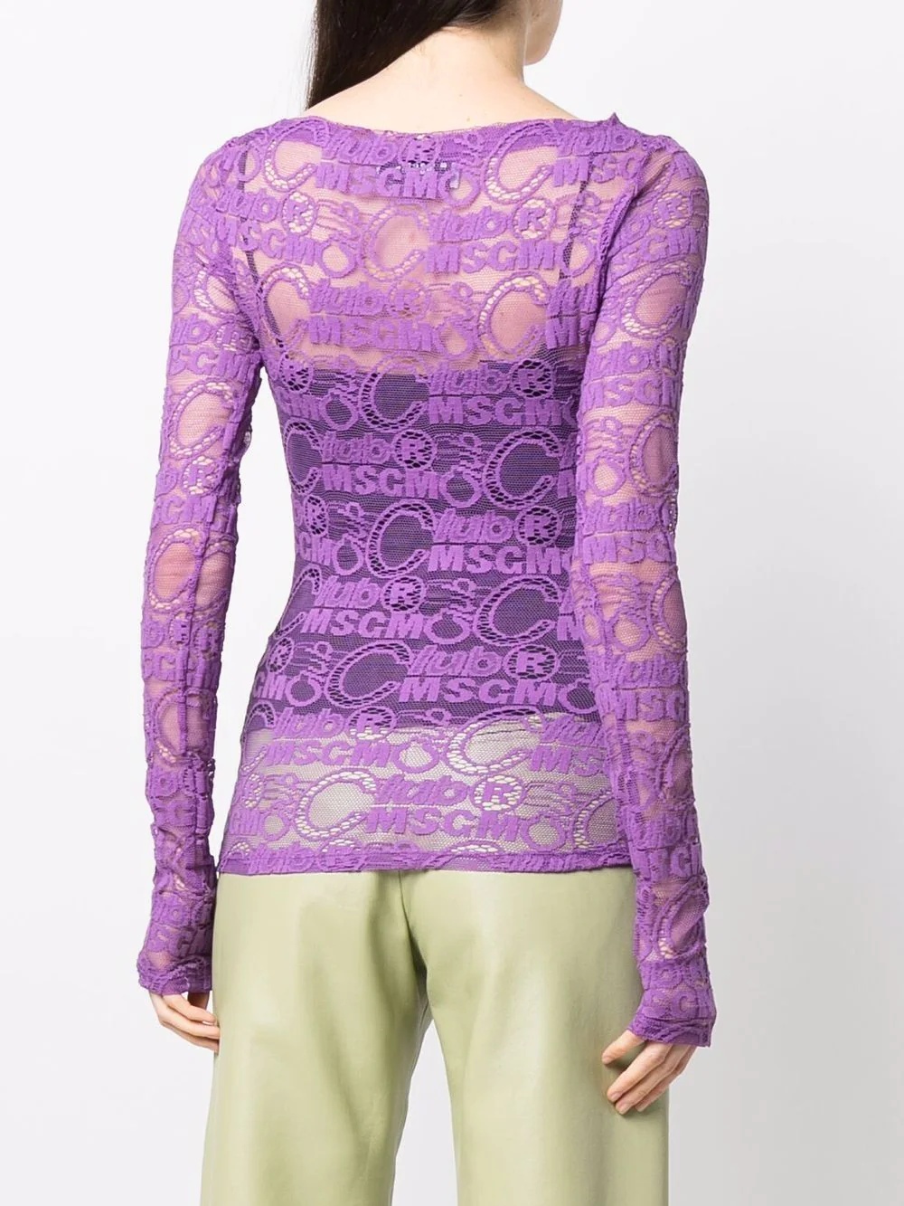 lace longsleeved top - 4