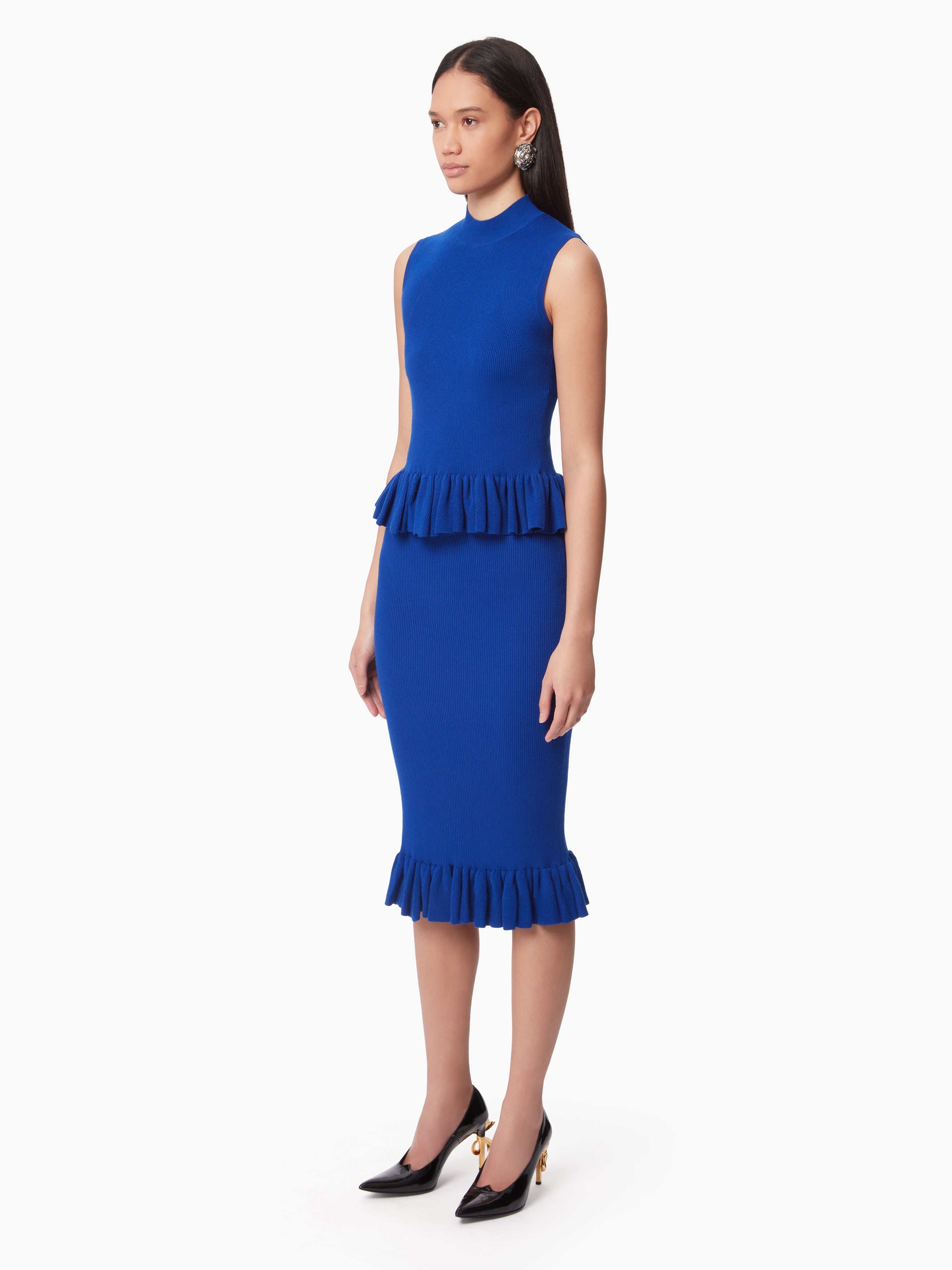MIDI SKIRT WITH RUFFLED PEPLUM - 2