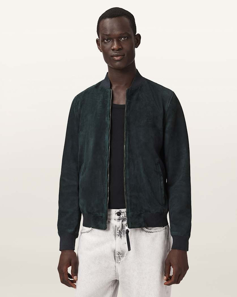 ALLSAINTS MORTON RELAXED FIT SUEDE BOMBER JACKET outlook