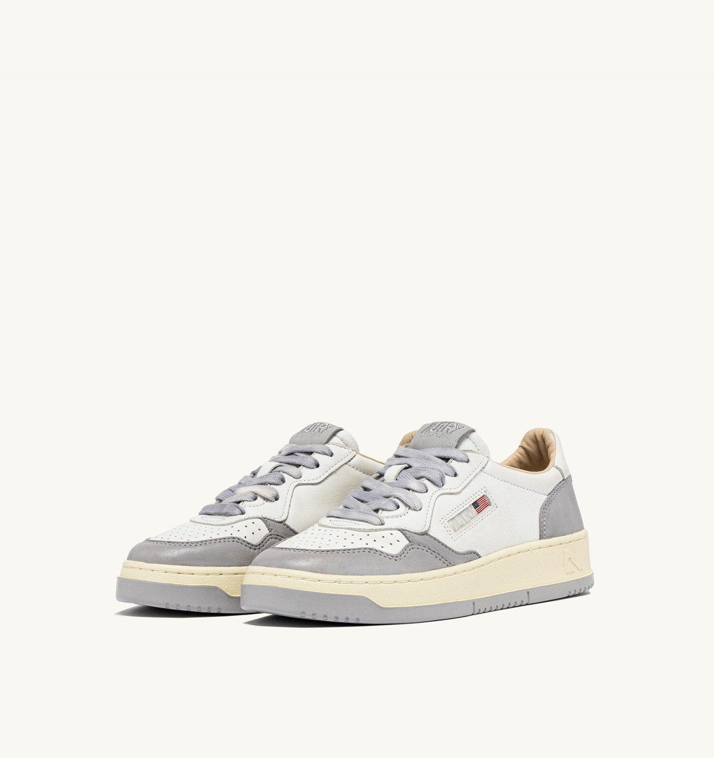 MEDALIST LOW SNEAKERS IN WHITE AND VAPOR LEATHER - 2