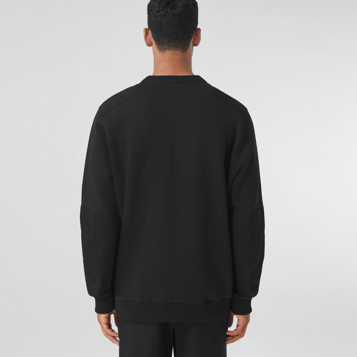 Contrast Panel Cotton Blend Sweatshirt - 4